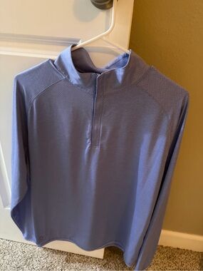 Peter Millar Lavender Performance Quarter-Zip Pullover